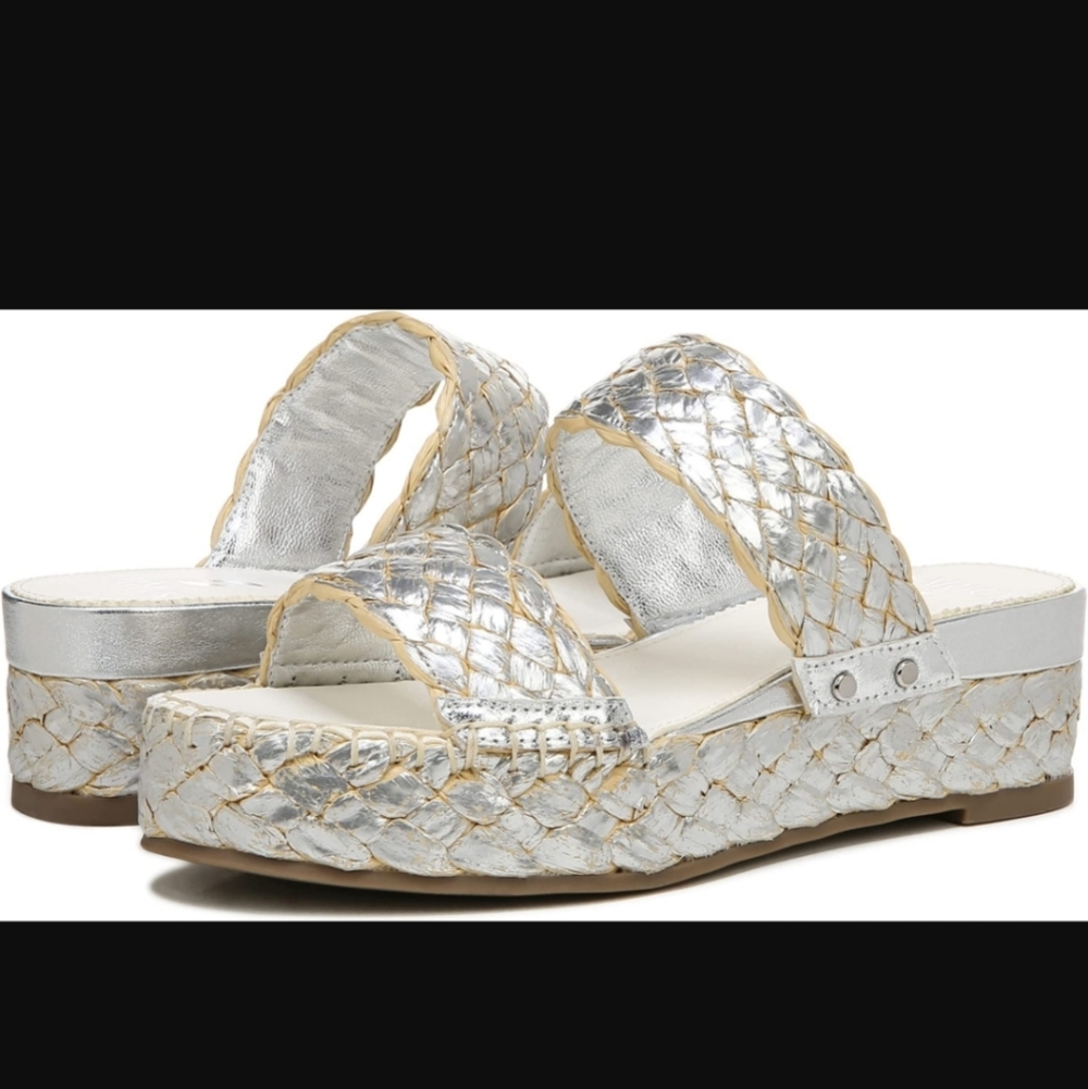 New Franco Sarto Opal Slide Sandal in Silver
